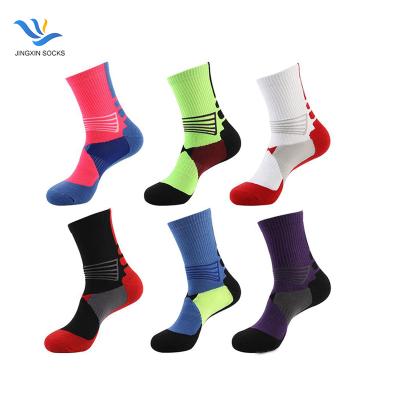 China JX-II-0107 Antibacterial Colorful Sports Socks Colored Sports Socks for sale