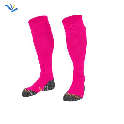 China Antibacterial Pink Rose Custom Football Sock JX-I-0149 Soccer Socks for sale