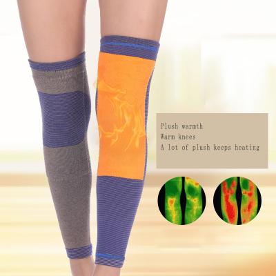 China Pressure Bandage Exercise Kneepad Fall And Winter Lengthened Plush Thickened Cold Proof Knitted Leg And Knee Pad for sale