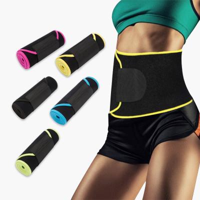 China Premium Adjustable Waist Trainer Abs Sweat Belt Stomach Wrap Waist Trimmer For Women And Men for sale