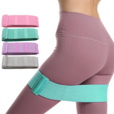 China Non-Slip Durable Adjustable Yoga Exercise Booty Band Resistance Loop Exercise Bands Set in 3 Levels and Colors with Carry Bag for sale