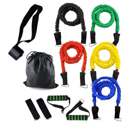 China Fitness Equipment Home Workouts Resistance Bands Set with Door Anchor, Handles, Carry Bag, Legs Ankle Straps for Resistance Training for sale