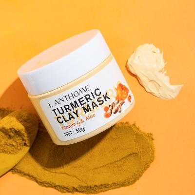 China Lanthome Moisturizer Face Skin Care Beauty Private Label Moisturizer Turmeric Clay Vitamin C Natural Antioxidant Anti Aging Hydration Mask for sale