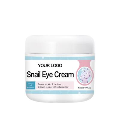 China Anti-wrinkle Private Label Eye Snail Filtered Sample Creams Skin Care Moisturizing White Collagen Snail Eye Cream for sale