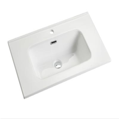 China New Style Wash Polished Hand Basin With Thin Edge Cabinet Rectangular Basin For Bathroom for sale