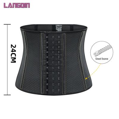 China Anti-Bacterial Wholesale Women's Anti-Bacterial Sexy Latex Waist Trainer 9 Steel Boned Corset Tight Body Shapers for sale