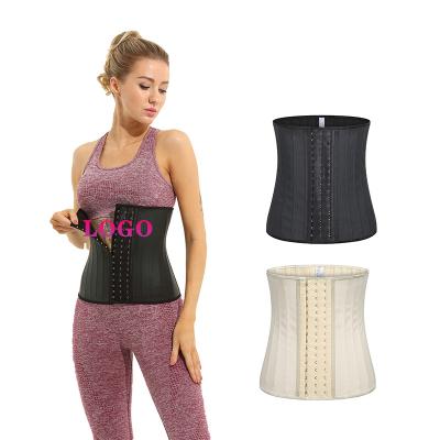 China Langqin Amazon Antibacterial Hot Sales Strong Waist Trainer Women Slimming Latex Fitness Shaper Corset With Custom Logo for sale