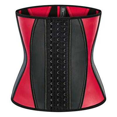 China Antibacterial Women Adjustable Hooks Lose Weight Belly Control 13 Bone Latex Corset Shaper Waist Training Steel Corset for sale