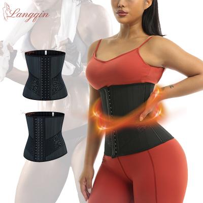 China Langqin Antibacterial Waist Trainer For Women Underbust Latex Sports Belt Corsets Cincher Hourglass Body Shaper for sale