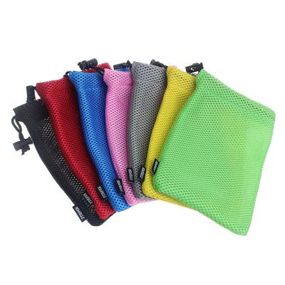 China Wholesale 7 Colors Sports Golf Ball Cord Polyester Cloth Products Accessories Training Aid Mesh Bag Golf Pouch for sale