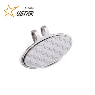 China Fast Delivery Europe Factory Price Custom Magnetic Golf Ball Marker Cap Clip Silver Clip for sale