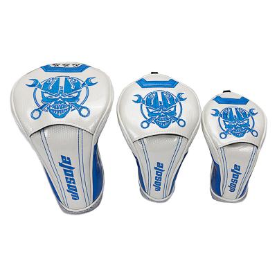 China Sport OEM Wholesale Premium Custom Logo Golf Club Driver Headcovers Fairway PU Leather Golf Woods Moon Headcovers for sale