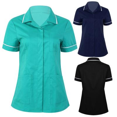 China Dentist Workwear Uniform Tops Dentist Workwear Uniform Tops HU002 Nurses Scrub Doctor Medical Clinic Surgical Medical Sleeves Uniform Set Shorts Uniform Cares Therapist Dentist for sale