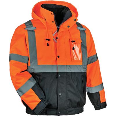 China Water Proof Water Proof Factory Directly Customize Reflective Construction Safety Uniform High Visibility Winter Safety Jacket Hi Viz for sale