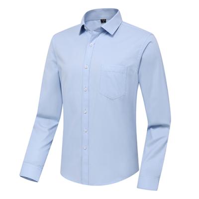 China Newest fashion wholesale newest fashion shirt men's long sleeve men's long sleeve anti-pilling cotton pure high quality office shirts for sale