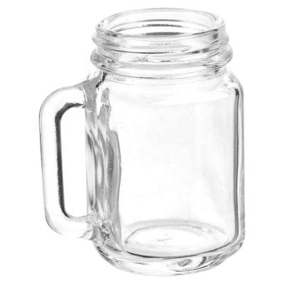 China Viable Wholesale Colored Glass Mason Jars Cup With Handle and Straw for sale