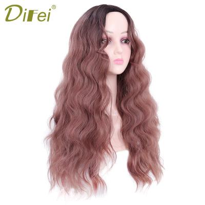 China High Temperature DIFEI Hair Synthetic Hair Cosplay Costume Wig Long Fiber Synthetic Wavy Wig For Women Lolita Wig for sale