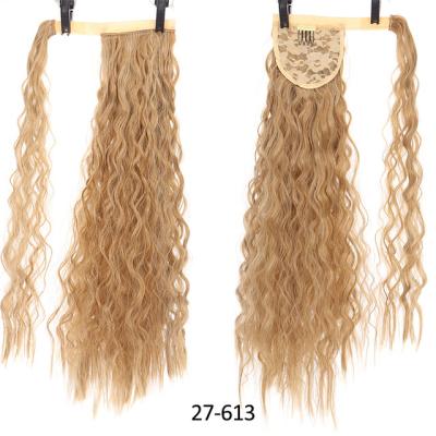 China Regular Curly Straight Nature Wave DIFEI #613 Inch Ponytail Synthetic Ponytail Wrap Around Clip In Wigs For Women Hair Extensions for sale