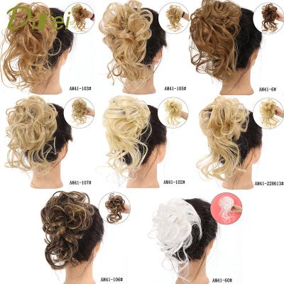 China Wholesale Price DIFEI Hair Donut Hair Bun Messy Synthetic Good Quality Hair Extension High Temperature Fiber Bun For Women for sale