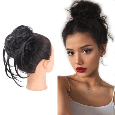 China DIFEI Messy Synthetic Hair Bun Hair Extensions Create Full Updos For Daily Events Wear Realistic, Synthetic Hair Bun for sale