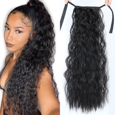 China Heat Resistant Wave DIFEI Curly Hair Ponytail Braid Synthetic Fiber Ponytail Wig Long Ponytail Artificial Natural Curly Wig Heat Resistant Braid for sale