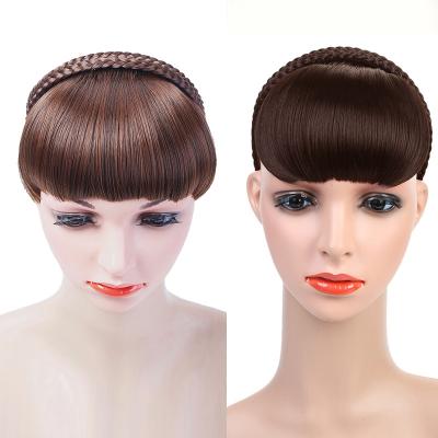 China DIFEI Black Brown Blonde Hair Wig Bangs Bangs Cut High Temperature Synthetic Fiber Hair Extension Suitable For Women FFF555 for sale