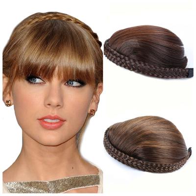 China DIFEI Wig Bangs Hair Clip-in Extension Synthetic Wig Bangs Natural Fake Wig For Women Clip In Bangs FFF555 for sale