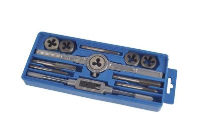 China Professional 12Pcs Metric Tap and Die Sets , Drills Taps and Dies Home Tool Set for sale