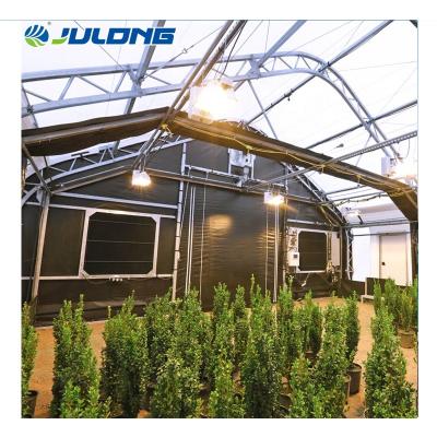 China Agricultural Medicinal Plants Single-span Plastic Film Light Deprivation Blackout Greenhouse for sale