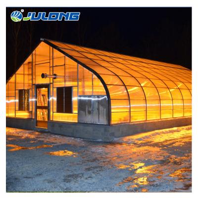 China Popular Black Light Weight Medicinal Herbs Commercial Deprivation PC Sheet Greenhouse For Herbal Medicines for sale