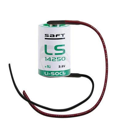 China Original SAFT LS14250 1/2AA 3.6V 1200mAh home appliances lithium battery with 2 terminal plug for PLC cell battery for sale