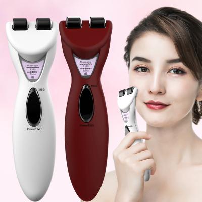 China Personal Face Beauty Care/EMS 3D Roller Massager Vibration Lifting Massage Machine Medical Facial Skin Roller Massager Health Face for sale