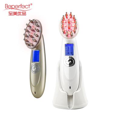 China Home Multifunctional Laser Scalp Massage Machine RF EMS Hair Brush Treatment Hair Regrowth Comb Hair Massage for sale