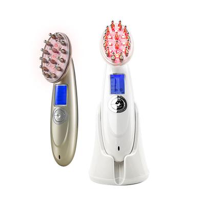 China Multifunctional Blood Vessel Removal RF Scalp Blood Circulation Stimulator EMS Vibration Scalp Massager Hair Regrowth Comb for sale