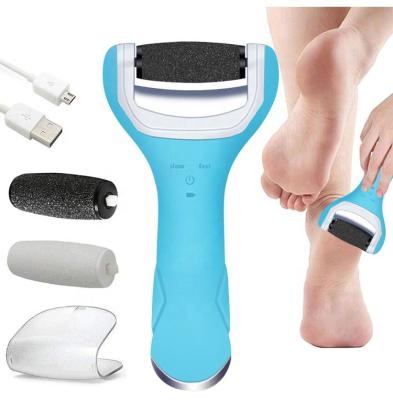 China Foot Backrest Callus Scrubber Rechargeable Electric Rechargeable Electric Pedicure With Two Extra Replacement for sale