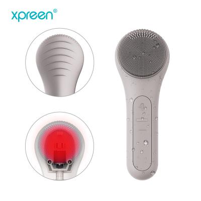 China Logo Brander Electric Long Handle DEEP CLEANING Facial Cleansing Brushacial Cleansing Brush for sale