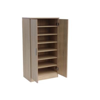 China Factory Price (Height) 2 Adjustable Doors 6 Shelves Fashion Revolving Wooden Shoe Rack Living Room Furniture Cabinet for sale