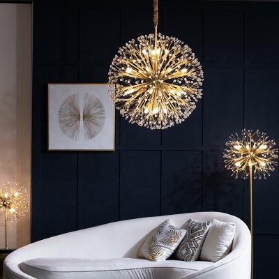 China New modern post-modern crystal personality dining room chandelier living room light luxury dandelion chandelier for sale