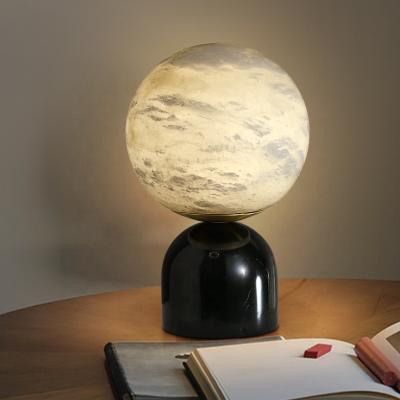 China Modern minimalist modern marble table lamp bedroom bedside LED lamp high-end designer modern marble living room table lamp for sale