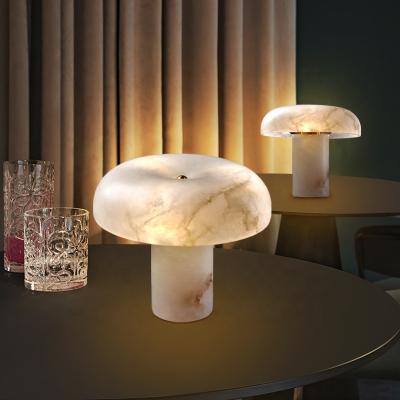 China Modern simple and luxurious marble table lamp, minimalist style bedroom bedside lamp, LED table lamp for sale