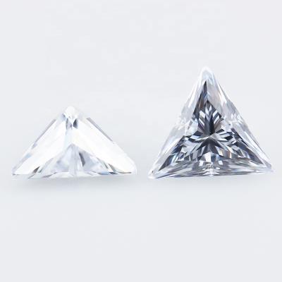 China Synthetic Pure White Star Diamond Stone Triangle Cut CZ Gems Zircon for sale