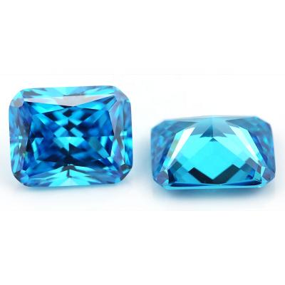 China Princess Blue Cut Octagon Starfish Gemstones 7*9mm Green Blue CZ Stone for sale