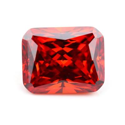 China CZ Stone Red Radiant Cut Shape Princess Star Garnet Octagon Cubic Zirconia for sale