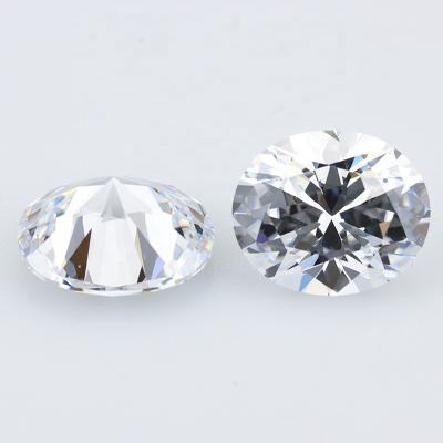 China Aaaaa Star Grade Radiant Loose Oval Shape Zircon Cut CZ Stone White Gemstone for sale