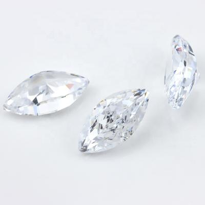 China NO Synthetic Gemstones White Marquis Cut Loose Zircon Stones for sale