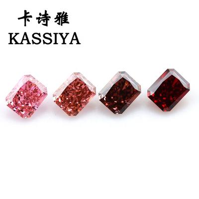 China Red Octagon Star Rhodolite CZ Stone Octagon Cut Zircon Stones radiant garnet gemstone for sale