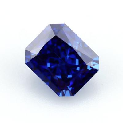 China Royal Star Sapphire Blue Cubic Zirconia 8*10mm Oct Cut CZ Radiant Stone For Gold Jewelry for sale