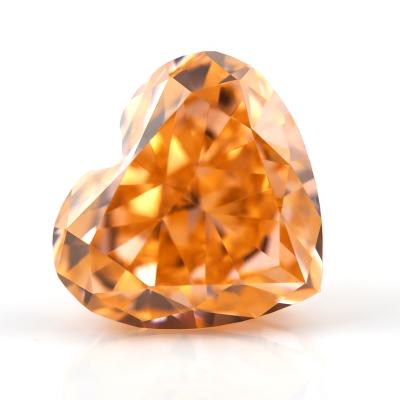 China NO Color Change 8A Quality Zircon Heart Shape Loose Cut Morganite Gemstone for sale