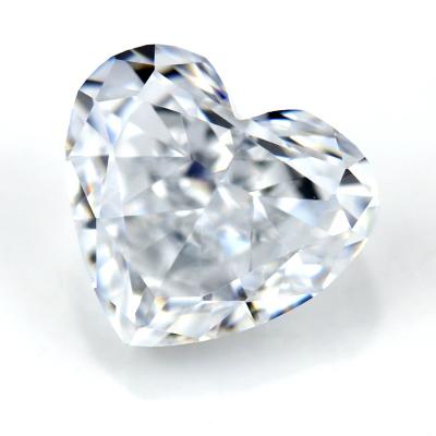 China NO Hot Selling Crushed Ice Cutting White Heart Shape Loose Zircon Gemstones From China for sale