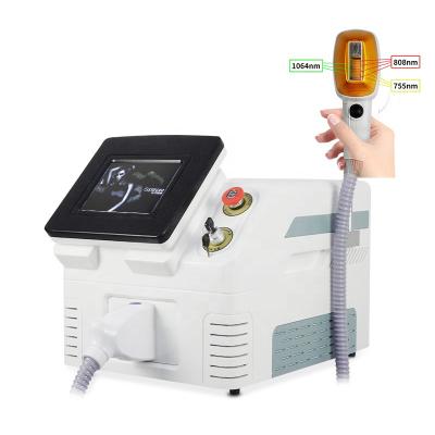 China Wrinkle Remover 3 Wavelength 1200W Clinic-Grade 755nm 808nm 1064nm Effective Painless High Power Laser Hair Removal Machine for sale